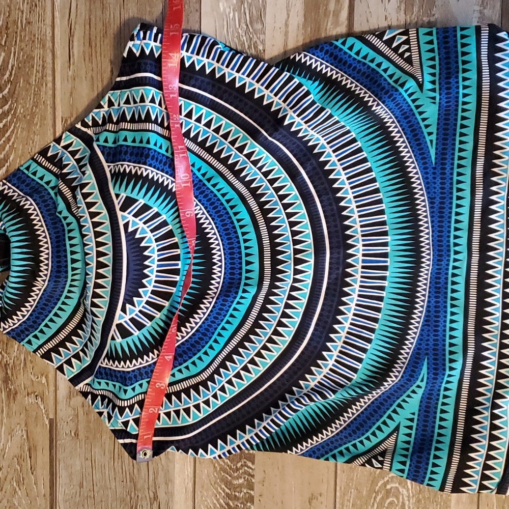 Blue Patterned Racerback Swim Top - Picture 3 of 4